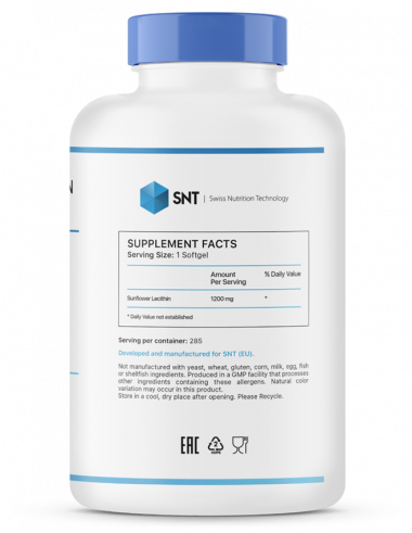 SNT Sunflower Lecithin, 285 капсул