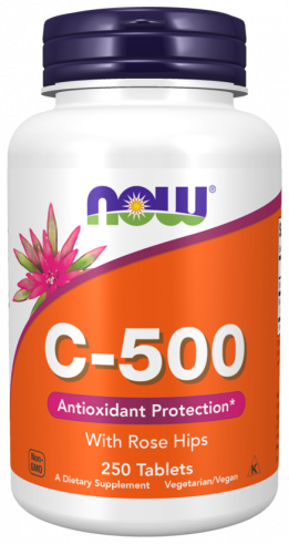 NOW C-500 with Rose Hips, 250 таблеток