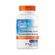 Doctor's Best Hyaluronic Acid + Chondroitin Sulfate, Гиалуроновая кислота + Хондроитин Сульфат, 60 капсул